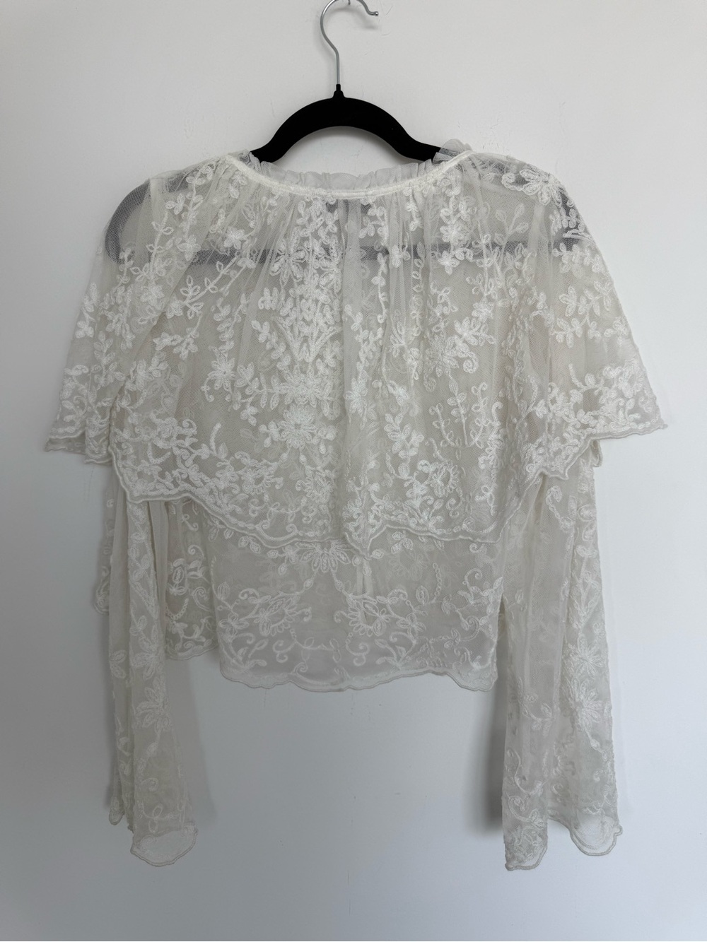 Sea New York Marja Embroidery Caplet Blouse in Pearl size S - Picture 8 of 8